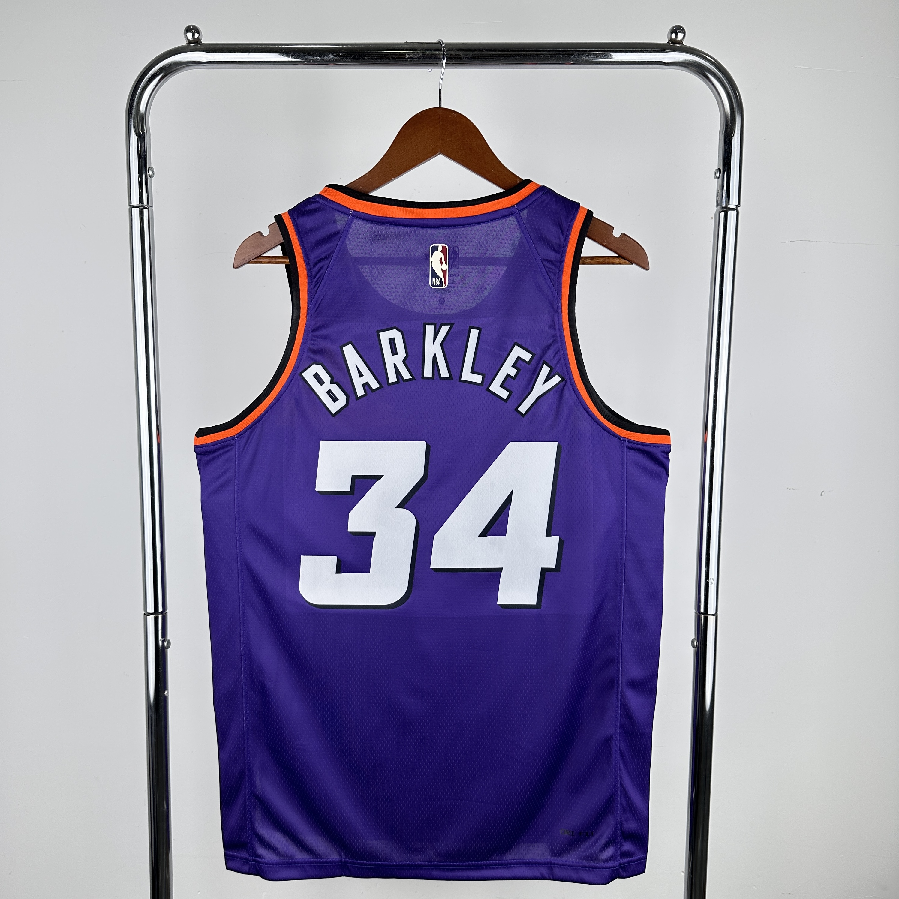 Men Phoenix Suns #34 Barkley Purple Throwback Nike 2024 NBA Jersey->phoenix suns->NBA Jersey